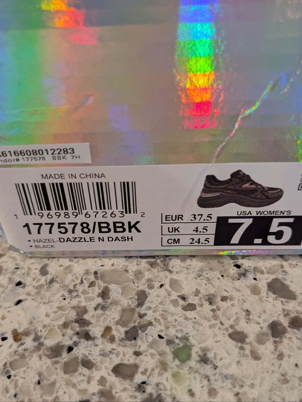 Skechers Street Los Angels Black Dazzle-N-Dash Sneakers - Picture 7 of 7